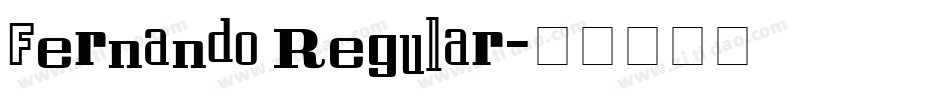 Fernando Regular字体转换
